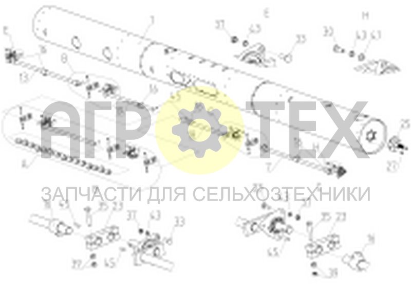 Труба шнека (081.27.21.040-01) (№16 на схеме)